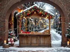 Fotopozadí - Vánoční večerní venkovní scéna 29