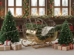 Fotopozadí - Vánoční sáně 3