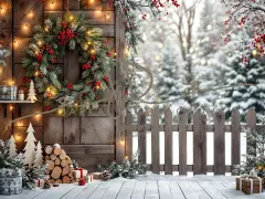 Fotopozadí - Zasněžená přírodní scéna 3