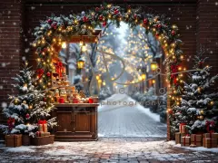 Fotopozadí - Vánoční večerní venkovní scéna 31