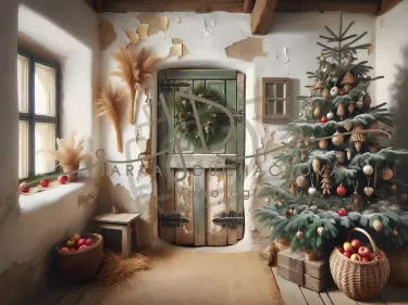 JD PHOTOGRAPHY  Fotopozadí - CHRISMAS VINTAGE 373
