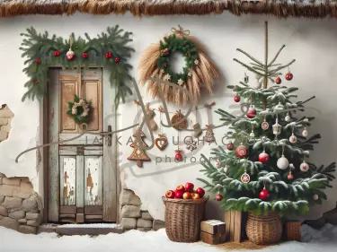 JD PHOTOGRAPHY  Fotopozadí - CHRISMAS VINTAGE 388