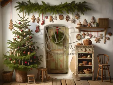 JD PHOTOGRAPHY  Fotopozadí - CHRISMAS VINTAGE 398