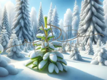 JD PHOTOGRAPHY  Fotopozadí - SNOW TREE 15