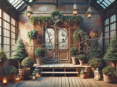 JD PHOTOGRAPHY  Fotopozadí - CHRISMAS VINTAGE 423