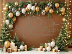 Fotopozadí - CHRISTMAS GARLAND 34