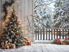 Fotopozadí - Zasněžená přírodní scéna 34