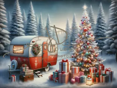 JD PHOTOGRAPHY  Fotopozadí - Christmassy PAINTED 24