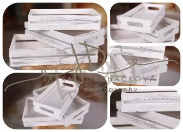 JD PHOTOGRAPHY  Podnos bílá patina