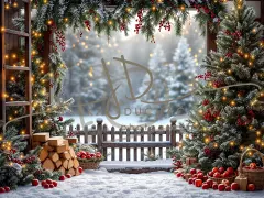 Fotopozadí - Zasněžená přírodní scéna 38