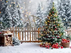 Fotopozadí - Zasněžená přírodní scéna 40