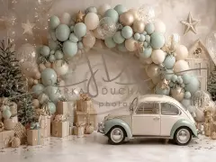 Fotopozadí - CHRISTMAS s autem 402