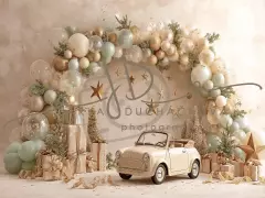 Fotopozadí - CHRISTMAS s autem 404