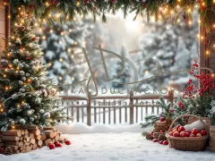 Fotopozadí - Zasněžená přírodní scéna 41