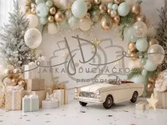 Fotopozadí - CHRISTMAS s autem 412