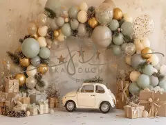 Fotopozadí - CHRISTMAS s autem 414