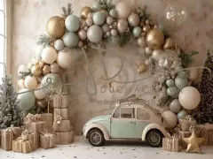 Fotopozadí - CHRISTMAS s autem 416
