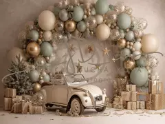 Fotopozadí - CHRISTMAS s autem 417