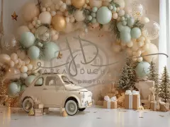 Fotopozadí - CHRISTMAS s autem 419