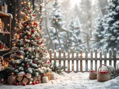 Fotopozadí - Zasněžená přírodní scéna 42