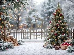 Fotopozadí - Zasněžená přírodní scéna 44