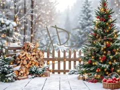 Fotopozadí - Zasněžená přírodní scéna 45