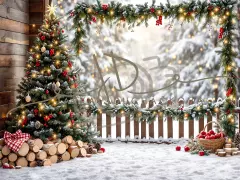 Fotopozadí - Zasněžená přírodní scéna 48