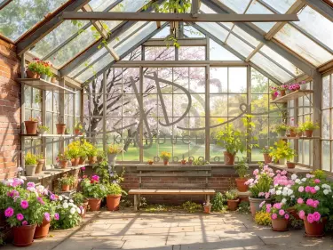 Fotopozadí - Jarní skleník 5