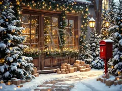 Fotopozadí - Vánoční se schránkou 5