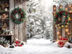 Fotopozadí - Zasněžená přírodní scéna 5