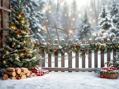 Fotopozadí - Zasněžená přírodní scéna 50