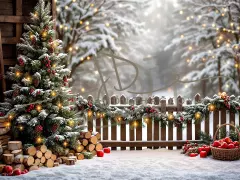 Fotopozadí - Zasněžená přírodní scéna 52