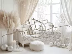 Fotopozadí - Bílá scéna zimní 7