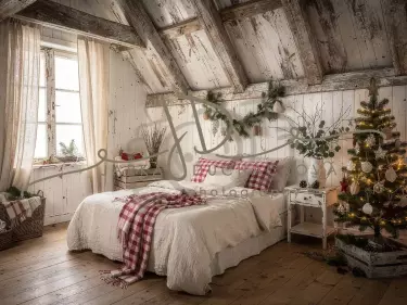 Fotopozadí - Vánoční pokoj v chalupě 7