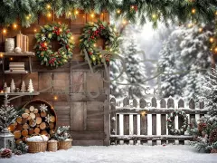 Fotopozadí - Zasněžená přírodní scéna 7