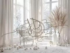 Fotopozadí - Bílá scéna zimní 8