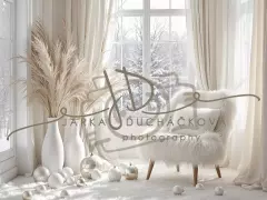 Fotopozadí - Bílá scéna zimní 9