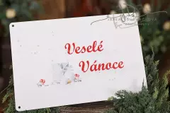 Tabulka plechová vánoční 30x21cm typ3