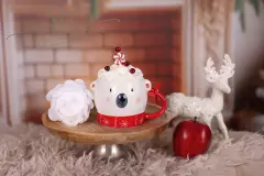 Hrneček vánoční se šlehačkou - Medvídek