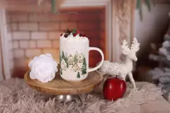 Hrneček vánoční se šlehačkou - Domečky 2