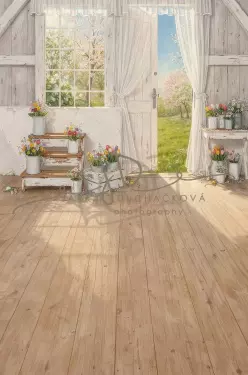 Jarní scéna s květinami SPOJENÁ 1