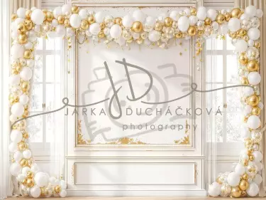 NAROZENINY - okna s balonky 1