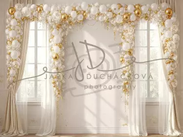 NAROZENINY - okna s balonky 2