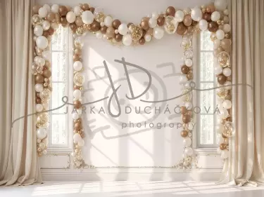 NAROZENINY - okna s balonky 8