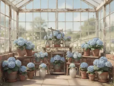 Skleník s hortenziemi 14