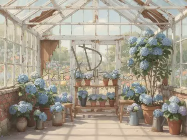 Skleník s hortenziemi 17