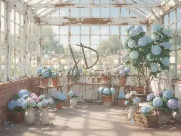 Skleník s hortenziemi 18