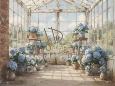 Skleník s hortenziemi 2