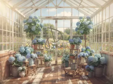 Skleník s hortenziemi 20