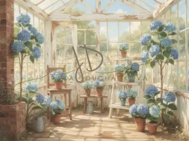 Skleník s hortenziemi 22